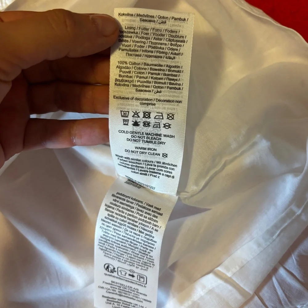 Only white boho broderie anglaise cotton mini skirt NWT - Picture 9 of 11